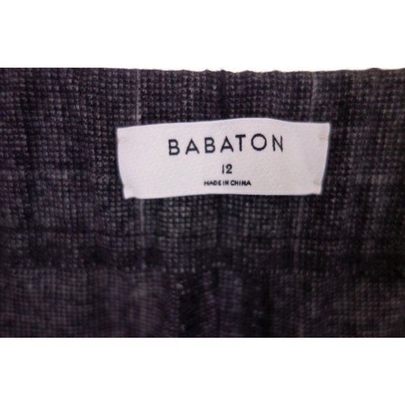 ARITZIA BABATON 12 Conan Wool Cashmere Cropped Pant in Charcoal Check Atelier - Picture 8 of 10